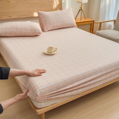 Royal Check 100% Cotton Fitted Sheet – Queen Size Luxury Comfort