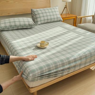 Château Check Cotton Sheet – Queen Size Deep Fit Luxury