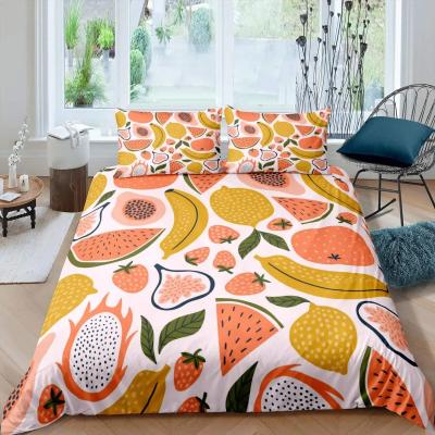 Orange Slice 3D Design Queen Duvet Set 3Pce