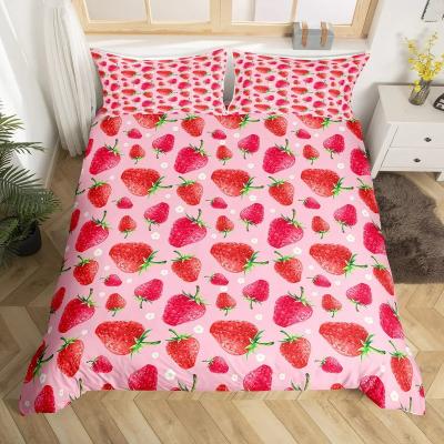 Cherry Sweetheart Red Queen 3Pce Duvet Cover Set