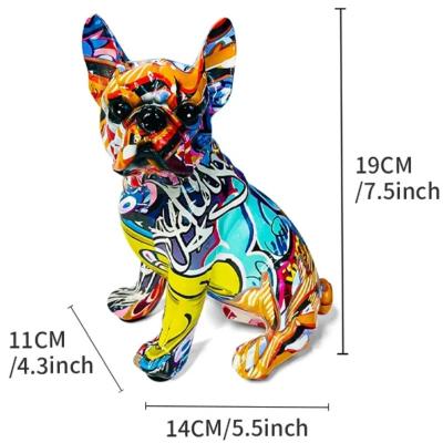 BoldBulldog Resin Figurine Artistic Desktop Dog Decor