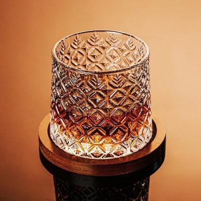 Rotating Base Crystal  Whiskey Glass  280ml