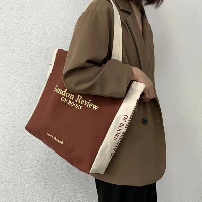 Signature Eco Canvas Shoulder Tote Brown